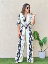 Load image into Gallery viewer, &quot;Amara&quot; Satin Printed Long Sleeve Shirt And Pants Set
