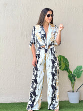 Load image into Gallery viewer, &quot;Amara&quot; Satin Printed Long Sleeve Shirt And Pants Set
