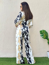 Load image into Gallery viewer, &quot;Amara&quot; Satin Printed Long Sleeve Shirt And Pants Set
