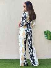 Load image into Gallery viewer, &quot;Amara&quot; Satin Printed Long Sleeve Shirt And Pants Set
