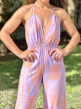 Load image into Gallery viewer, &quot;Bria&quot; Printed Deep V- Neck Open Back Jumpsuit
