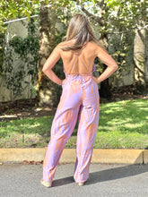 Load image into Gallery viewer, &quot;Bria&quot; Printed Deep V- Neck Open Back Jumpsuit
