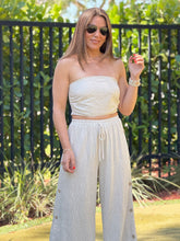 Load image into Gallery viewer, &quot;Gabrielle&quot; Tube Smocked Top And Matching Button Side Pants Set
