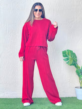 Load image into Gallery viewer, &quot;Sendy&quot; Long Sleeve Shirt And Sweatpants Set
