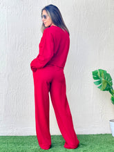 Load image into Gallery viewer, &quot;Sendy&quot; Long Sleeve Shirt And Sweatpants Set
