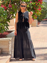 Load image into Gallery viewer, &quot;Pamela&quot; Rayon Vest And Tiered Palazzo Pants Set
