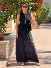 Load image into Gallery viewer, &quot;Pamela&quot; Rayon Vest And Tiered Palazzo Pants Set
