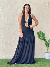 Load image into Gallery viewer, &quot;Analie&quot; Halter Stretching Maxi Dress
