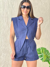 Load image into Gallery viewer, &quot;Mirella&quot;  Blazer Style Top With Connected Shorts.
