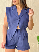 Load image into Gallery viewer, &quot;Mirella&quot;  Blazer Style Top With Connected Shorts.

