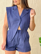 Load image into Gallery viewer, &quot;Mirella&quot;  Blazer Style Top With Connected Shorts.
