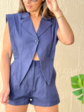 Load image into Gallery viewer, &quot;Mirella&quot;  Blazer Style Top With Connected Shorts.
