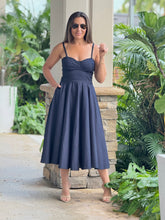 Load image into Gallery viewer, &quot;Alucinada&quot; Linen Corset Style Midi Dress

