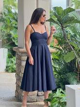 Load image into Gallery viewer, &quot;Alucinada&quot; Linen Corset Style Midi Dress
