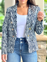 Load image into Gallery viewer, &quot;Vick&quot; Denim Printed Blazer
