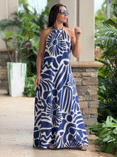 Load image into Gallery viewer, &quot;Alucinada&quot; Printed Halter Open Back Maxi Dress
