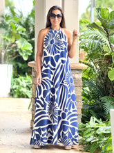 Load image into Gallery viewer, &quot;Alucinada&quot; Printed Halter Open Back Maxi Dress
