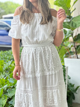 Load image into Gallery viewer, &quot;Alona&quot; Off The Shoulder Solid White Maxi Dress
