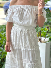 Load image into Gallery viewer, &quot;Alona&quot; Off The Shoulder Solid White Maxi Dress
