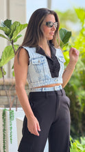 Load image into Gallery viewer, &quot;Karla&quot; Mixed Fabric Denim Vest And Cargo Pants Set
