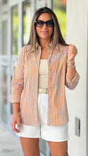 Load image into Gallery viewer, &quot;Capri&quot; Button Up Stripe Long Sleeve Shirt
