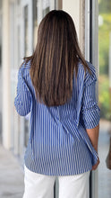 Load image into Gallery viewer, &quot;Capri&quot; Button Up Stripe Long Sleeve Shirt
