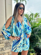 Load image into Gallery viewer, &quot;Poppy&quot; Kimono Sleeve With Slit Detailing Romper
