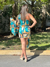 Load image into Gallery viewer, &quot;Ravenna&quot; Multicolor One Shoulder Mini Dress
