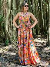 Load image into Gallery viewer, &quot;Angeles&quot; Halter Back Cross Strap Tiered Maxi Dress
