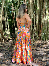 Load image into Gallery viewer, &quot;Angeles&quot; Halter Back Cross Strap Tiered Maxi Dress
