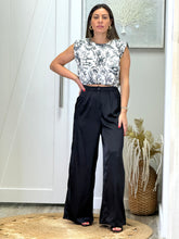 Load image into Gallery viewer, &quot;Anita&quot; Shoulder Pad Crop Top And High Waisted Pants
