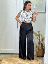 Load image into Gallery viewer, &quot;Anita&quot; Shoulder Pad Crop Top And High Waisted Pants
