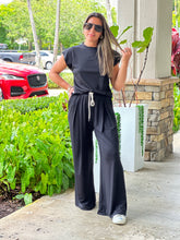 Load image into Gallery viewer, &quot;Shani&quot; Wide Leg High Waisted Pants And Top Shirt Set
