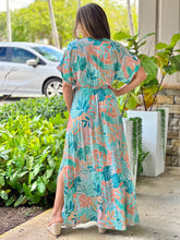 Load image into Gallery viewer, &quot;Terni&quot; Kimono Sleeve Elastic Waisted Belted Maxi Dress
