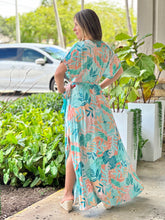 Load image into Gallery viewer, &quot;Terni&quot; Kimono Sleeve Elastic Waisted Belted Maxi Dress
