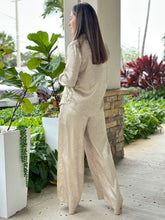 Load image into Gallery viewer, &quot;Yess&quot; Shimmer Long Sleeve Blouse And Pants Set
