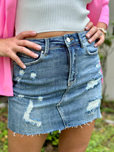 Load image into Gallery viewer, &quot;Alaia&quot; Distress Denim Stretchy Mini Skirt
