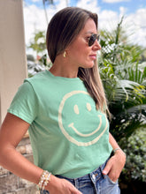 Load image into Gallery viewer, &quot;Alice&quot; Cropped Happy Face T Shirt
