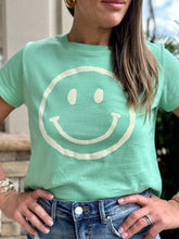 Load image into Gallery viewer, &quot;Alice&quot; Cropped Happy Face T Shirt
