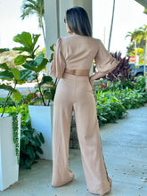 Load image into Gallery viewer, &quot;Marcia&quot; Short Sleeve Crop Top And High Waisted pants
