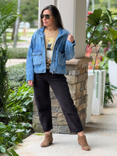 Load image into Gallery viewer, &quot;Alexia&quot; Bomber Denim Jacket
