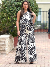 Load image into Gallery viewer, &quot;Thaciana&quot; Printed One Shoulder Belted Jumpsuit
