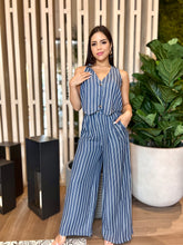 Load image into Gallery viewer, &quot;Dennisse&quot; Striped High Waisted Pants And Vest Set

