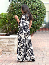 Load image into Gallery viewer, &quot;Thaciana&quot; Printed One Shoulder Belted Jumpsuit
