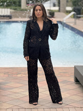 Load image into Gallery viewer, &quot;Bianka&quot; Stunning Crochet Blazer And Matching High Waisted Pants
