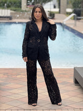 Load image into Gallery viewer, &quot;Bianka&quot; Stunning Crochet Blazer And Matching High Waisted Pants
