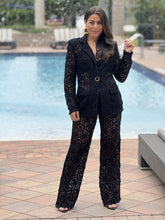 Load image into Gallery viewer, &quot;Bianka&quot; Stunning Crochet Blazer And Matching High Waisted Pants
