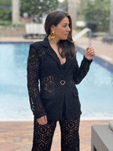 Load image into Gallery viewer, &quot;Bianka&quot; Stunning Crochet Blazer And Matching High Waisted Pants
