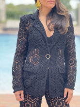 Load image into Gallery viewer, &quot;Bianka&quot; Stunning Crochet Blazer And Matching High Waisted Pants
