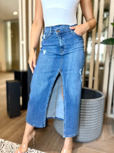 Load image into Gallery viewer, &quot;Addisson&quot; Stretchy High Waisted Maxi Denim Skirt

